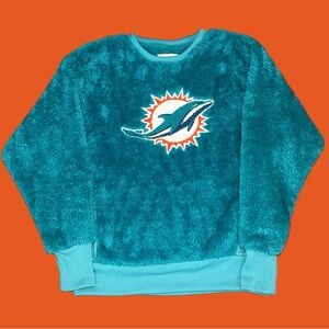 Women's Touch Stadium Miami Dolphins‎ NFL Fleece Pullover Sweatshirt Size Medium